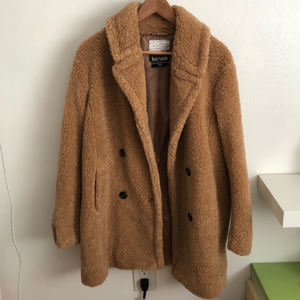 Tan Teddy Pea Coat